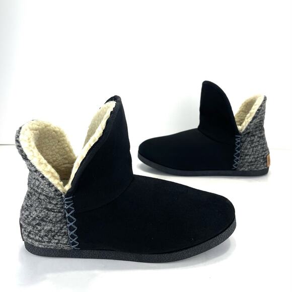 Rockport TruTECH Veda Women Black Slipper Boot Size 7 Faux Suede/Fur Lining New - Picture 3 of 12